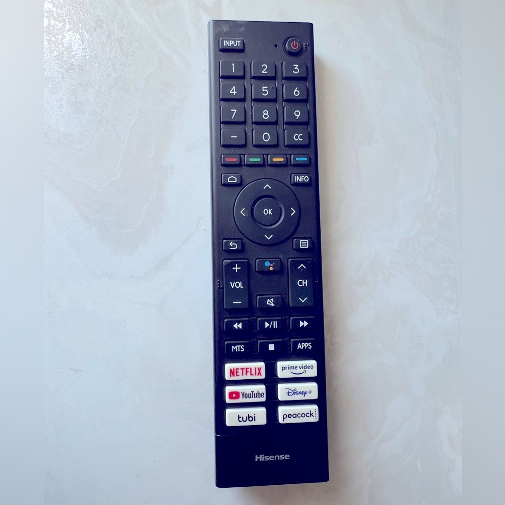 Hisense smart TV Remote with Streaming Buttons